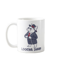 Regard Perçant Bulldog Français Élégant Café Drôle