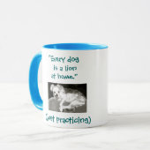 Mug Regard Snarly drôle de lion de chien (Devant gauche)