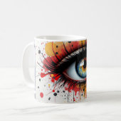 Mug Regard surréaliste éclaboussé (Devant gauche)
