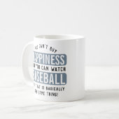Mug Regarder le baseball est le bonheur Drôle Baseball (Devant gauche)