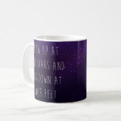 Mug Regardez La Citation Motivationnelle Des Étoiles (Devant gauche)