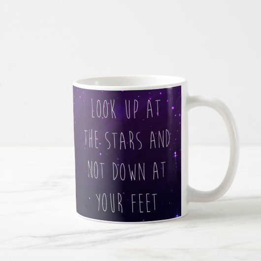 Mug Regardez La Citation Motivationnelle Des Étoiles (Droite)