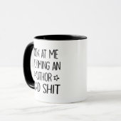Mug Regardez-moi devenir un auteur et chiot*t Funny (Devant gauche)