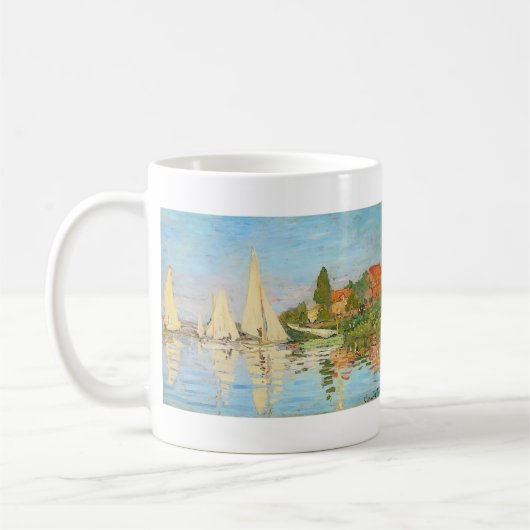 Mug Régate à Argenteuil par Claude Monet (Gauche)