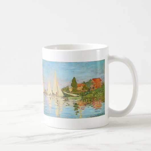 Mug Régate à Argenteuil par Claude Monet (Droite)