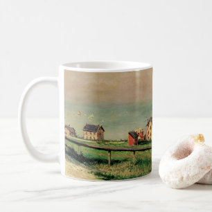 Mug Régate à Villerville par Gustave Caillebotte