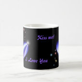 Mug Regenbogen-Herz mit Sternchen auf schwarz (Centre)