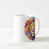 Mug Regenbogen Wolf Aquarell Portrait (Devant droit)