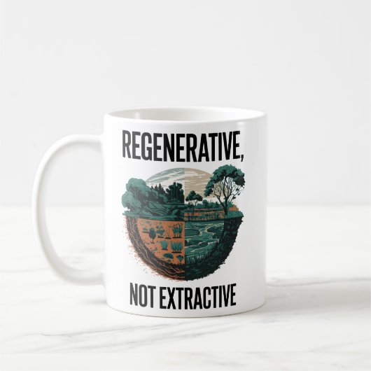 Mug Régénérateur, non extractif - Avenir durable (Gauche)