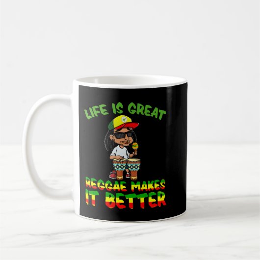 Mug Reggae Jamaican Music - Rasta Rastafari Reggae Pul (Gauche)