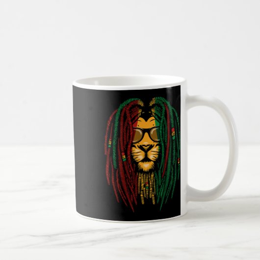 Mug Reggae Lion Dreadlocks Wild Cat Rasta Afrique Rast (Droite)