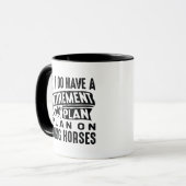 Mug Régime de retraite Chevaux (Devant gauche)