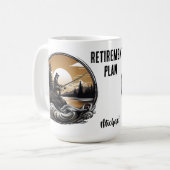 Mug Régime de retraite Coupe du café de pêche (Devant gauche)