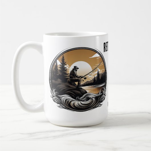 Mug Régime de retraite Coupe du café de pêche (Gauche)