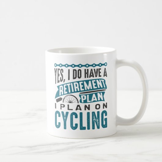 Mug Régime de retraite Cyclisme (Droite)