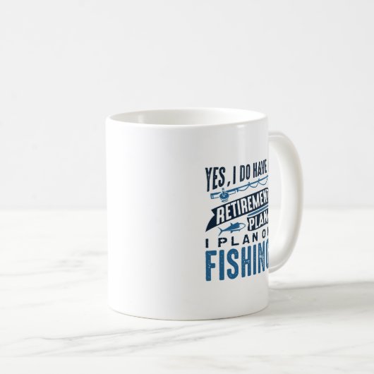 Mug Régime de retraite Pêche (Devant droit)