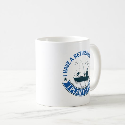 Mug Régime de retraite Pêche (Devant droit)