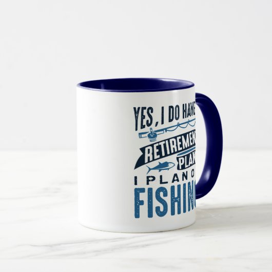 Mug Régime de retraite Pêche (Devant droit)
