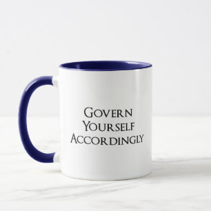 Mug Régissez-vous en conséquence avocat drôle
