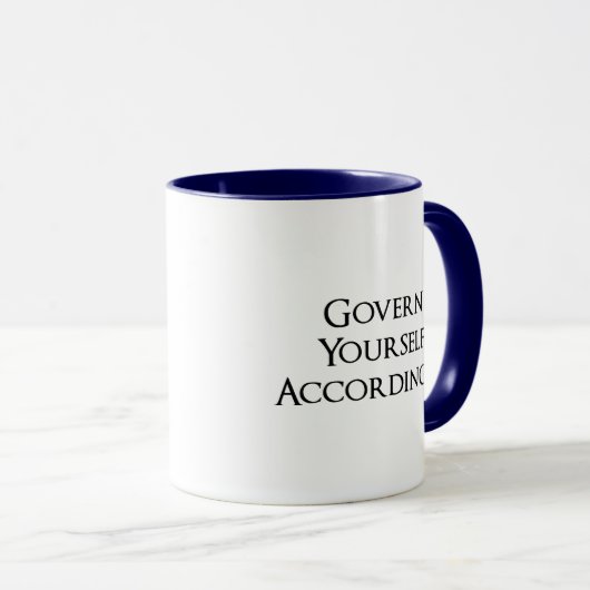Mug Régissez-vous en conséquence avocat drôle (Devant droit)