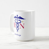 Mug Registered Nurse (Personalize It) (Devant gauche)