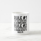 Mug Règle #1 Le développeur SQL a toujours raison (Centre)
