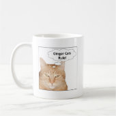 Mug Règle de chats de gingembre ! (Gauche)