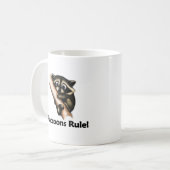 Mug Règle de ratons laveurs ! (Devant gauche)