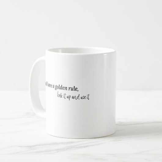 Mug règle d'or (Devant gauche)