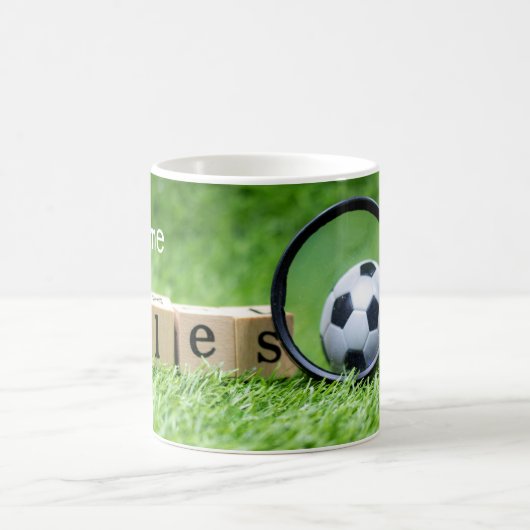 Mug RÈGLES de football avec balle sur les cadeaux vert (Centre)