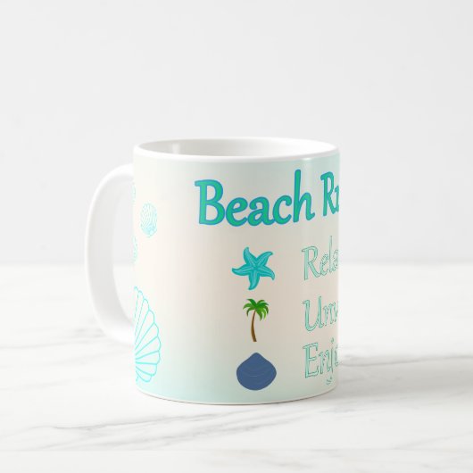 Mug Règles de la Plage (Devant gauche)