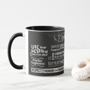 Mug Règles familiales - valeurs chrétiennes pour vivre