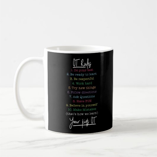 Mug Règles Ot pour les ergothérapeutes (Gauche)