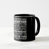 Mug Règles Pour Dîner Ma Fille (Devant droit)