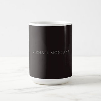 Mug Réglisse Noir Minimaliste Simple Moderne Propre No