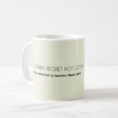 Mug Regret & Love : Citation de relation audacieuse (Devant gauche)