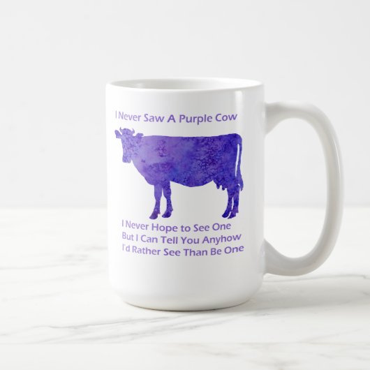Mug Regrets pourpres de vache (Droite)