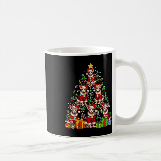 Mug Regrouper Père Noël Sphynx Chats Comme Arbre De No (Droite)