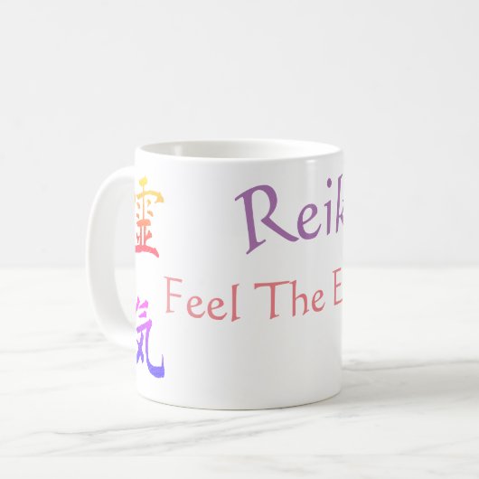 Mug Reiki Sentez L'Arc En Ciel Énergétique (Devant gauche)