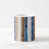 Mug Rein patchwork : jean recyclé tapis. (Centre)