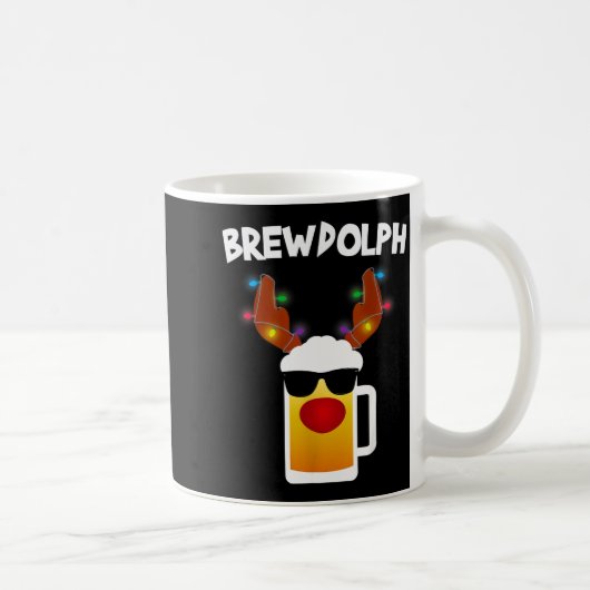 Mug Reindeer Beer Rudolph Brewdolph Funny Christmas (Droite)