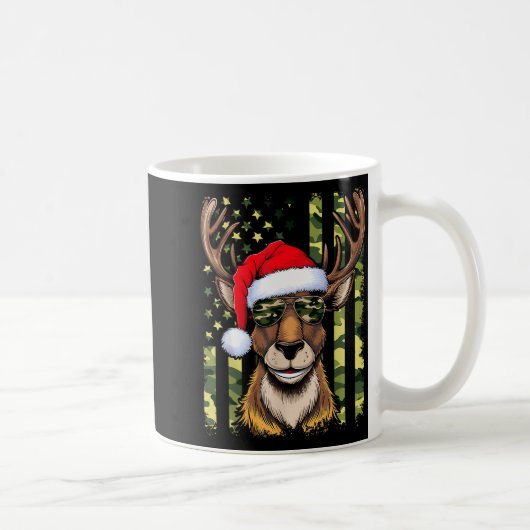 Mug Reindeer Camo American Flag Christmas Pajama X-mas (Droite)