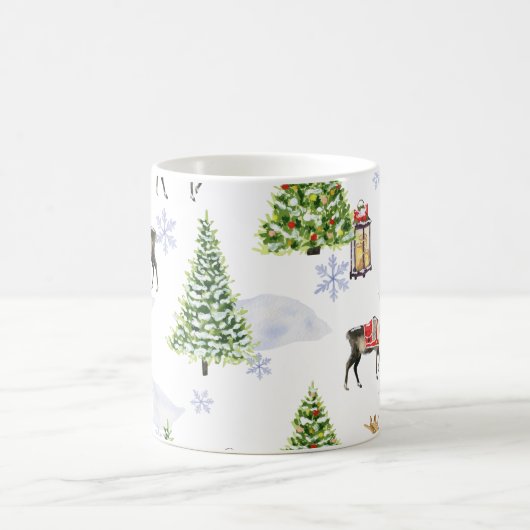 Mug Reindeer Christmas Tree Pattern (Centre)