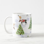 Mug Reindeer Christmas Tree Pattern (Gauche)