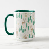 Mug Reindeer de Noël dans la forêt À feuillage persist (Gauche)