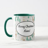 Mug Reindeer de Noël dans la forêt À feuillage persist (Gauche)
