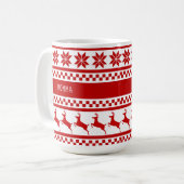 Mug Reindeer d'impression nordique personnalisé (Devant gauche)