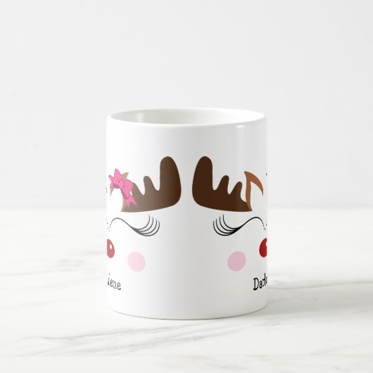 Mug Reindeer, Fille mignonne (Centre)