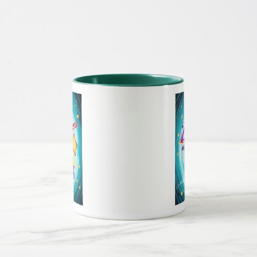 Mug REINDEER SWING ON A STAR par Jeff Willis Art (Centre)