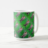 Mug Reindees Noël Sur Vert (Devant droit)
